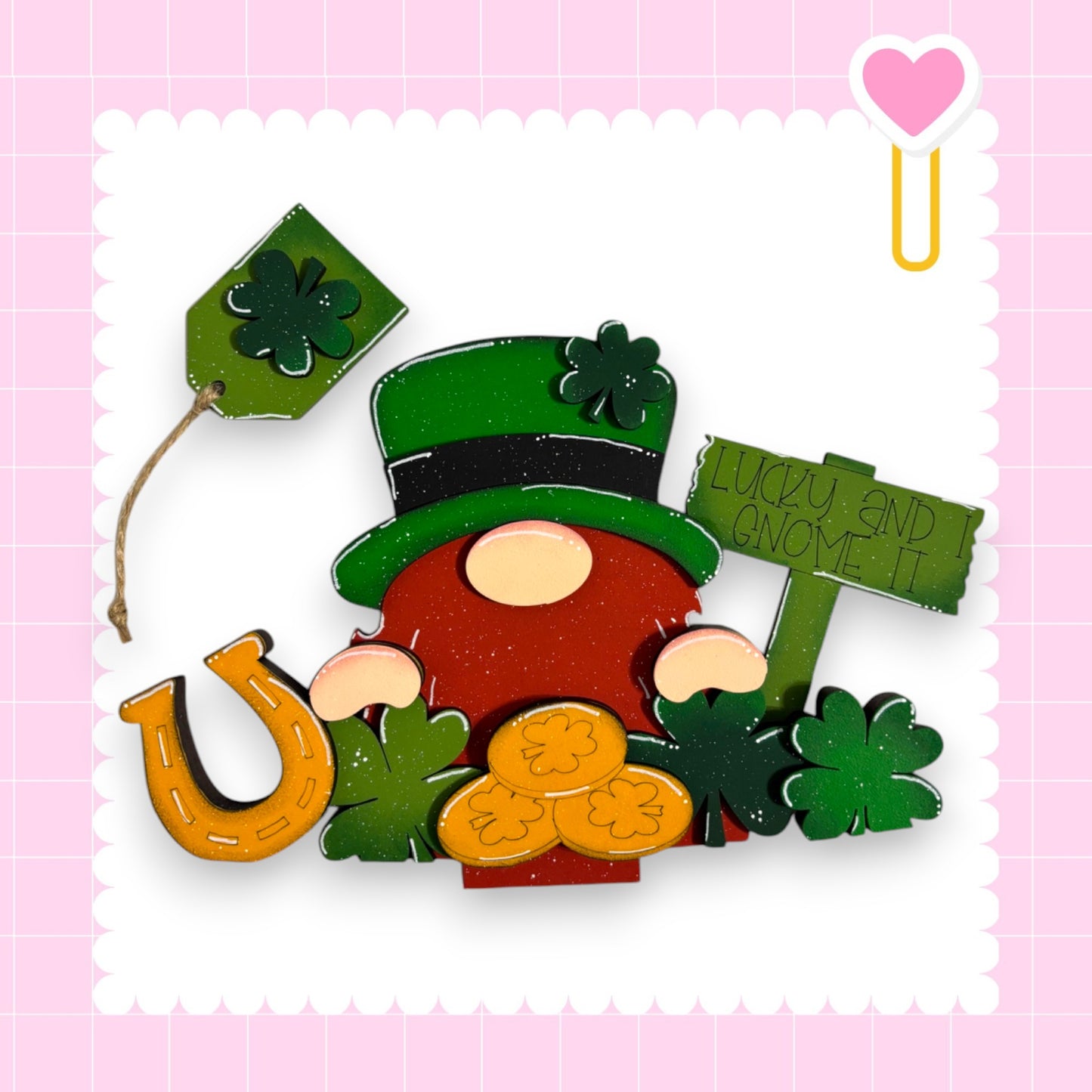 a st patrick's day greeting card with a leprechaun