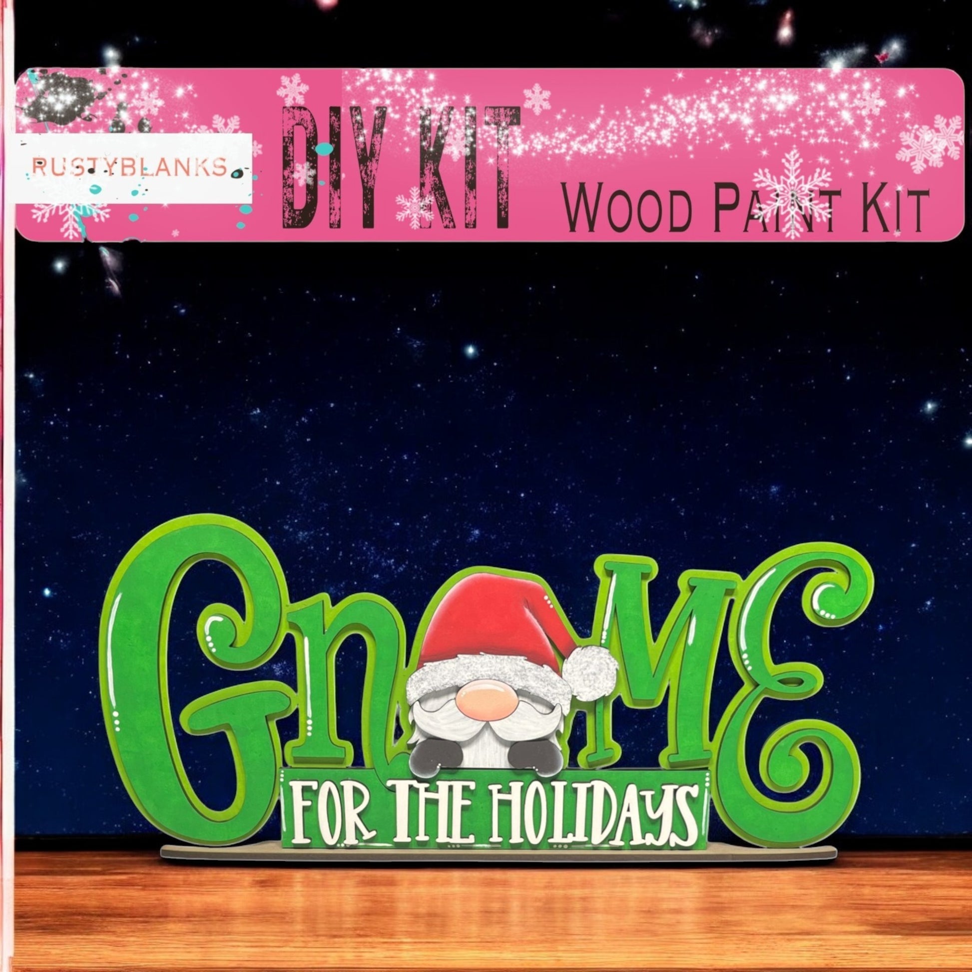 a wooden sign that says gnome for the holidays