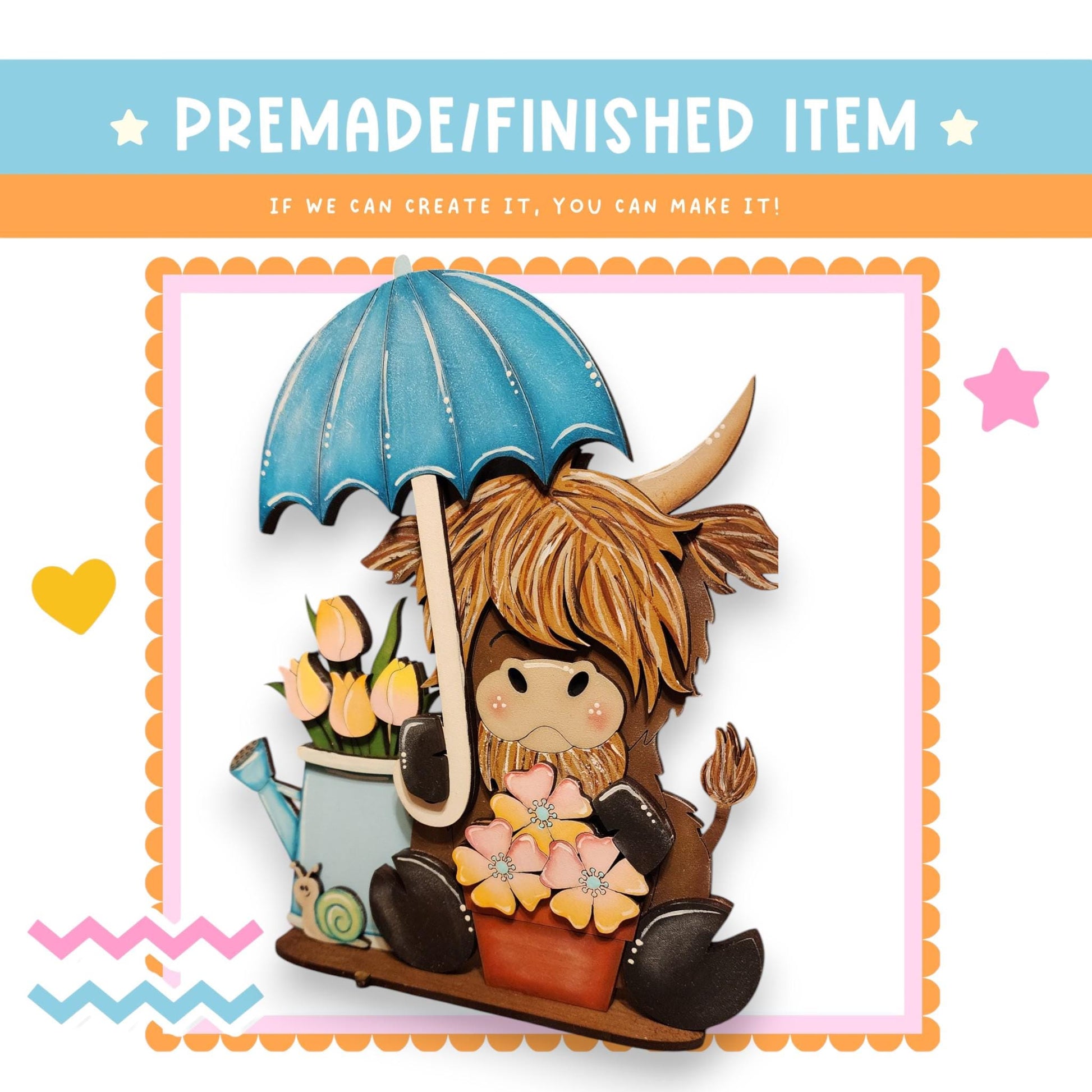 a card with a picture of a cute animal holding an umbrella