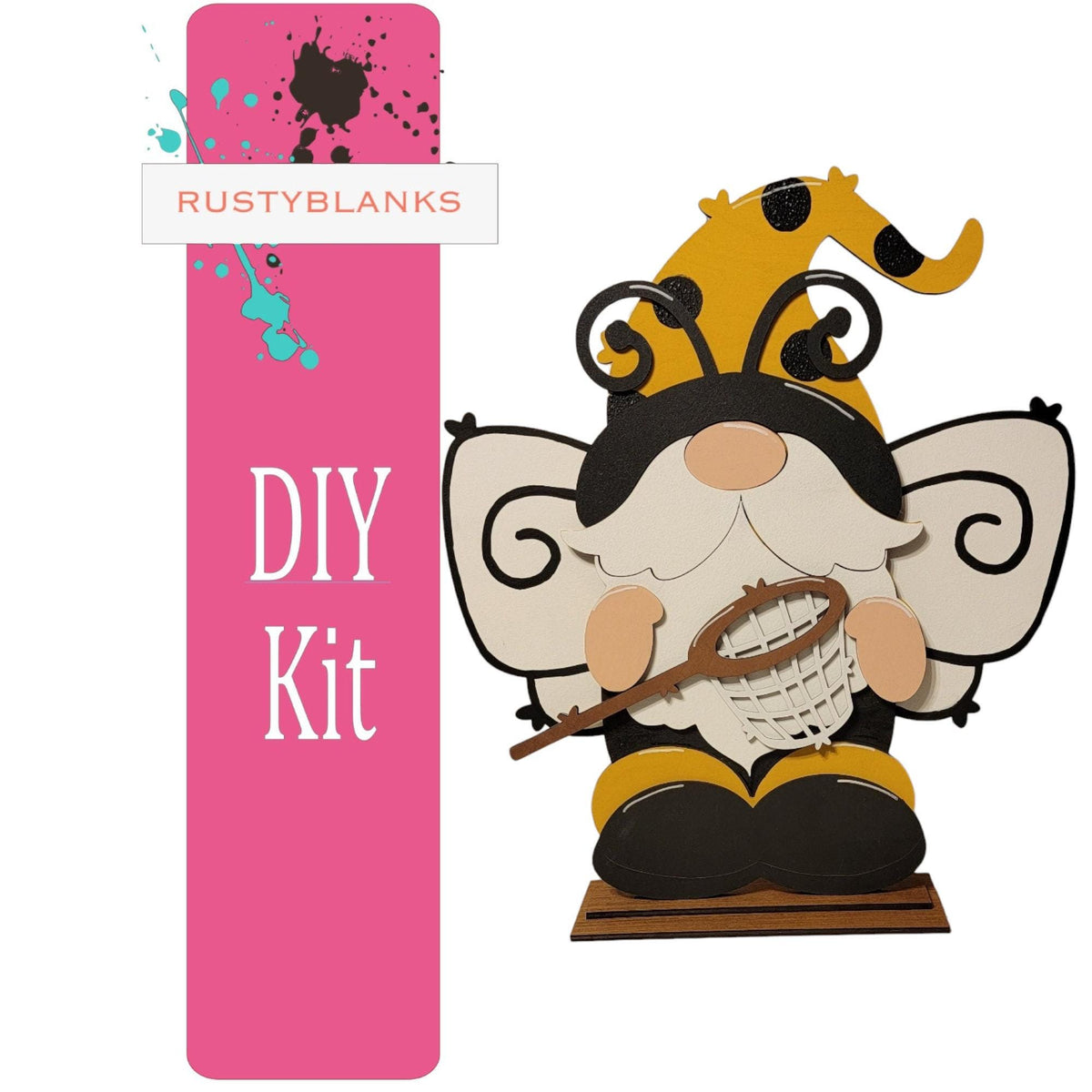 Standing Bee Gnome DIY Kit: Unfinished Garden Decor product image 2 from The Rustic Farmhouse