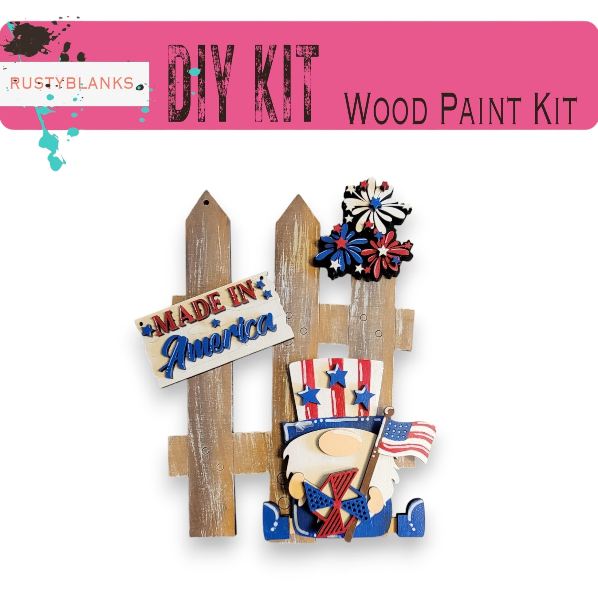 a picture of a wooden fence with a sign that says diy kit