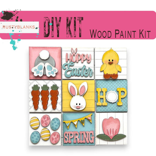 Easter Bunny Tiles For The Leaning Ladder - RusticFarmhouseDecor