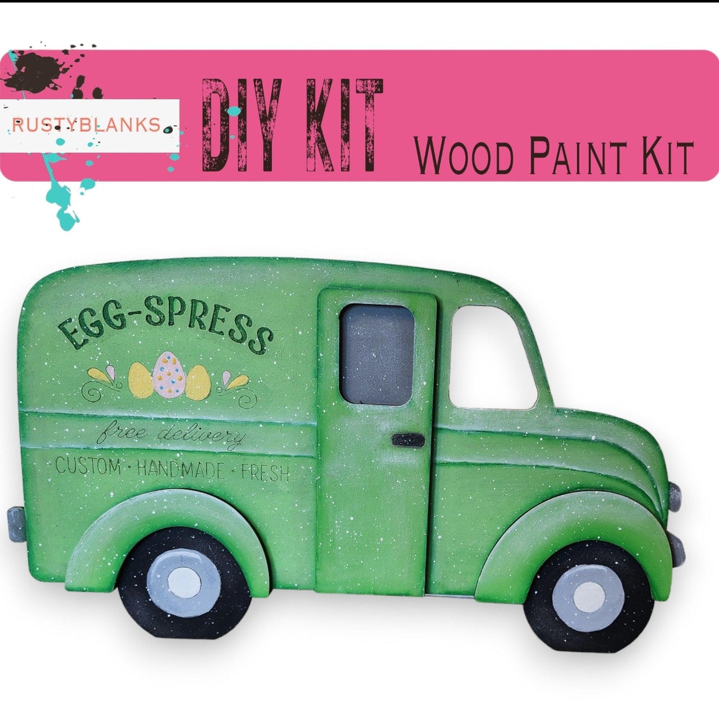 Egg-Spress Easter Delivery Van Truck Shelf Sitter DIY Kit - RusticFarmhouseDecor