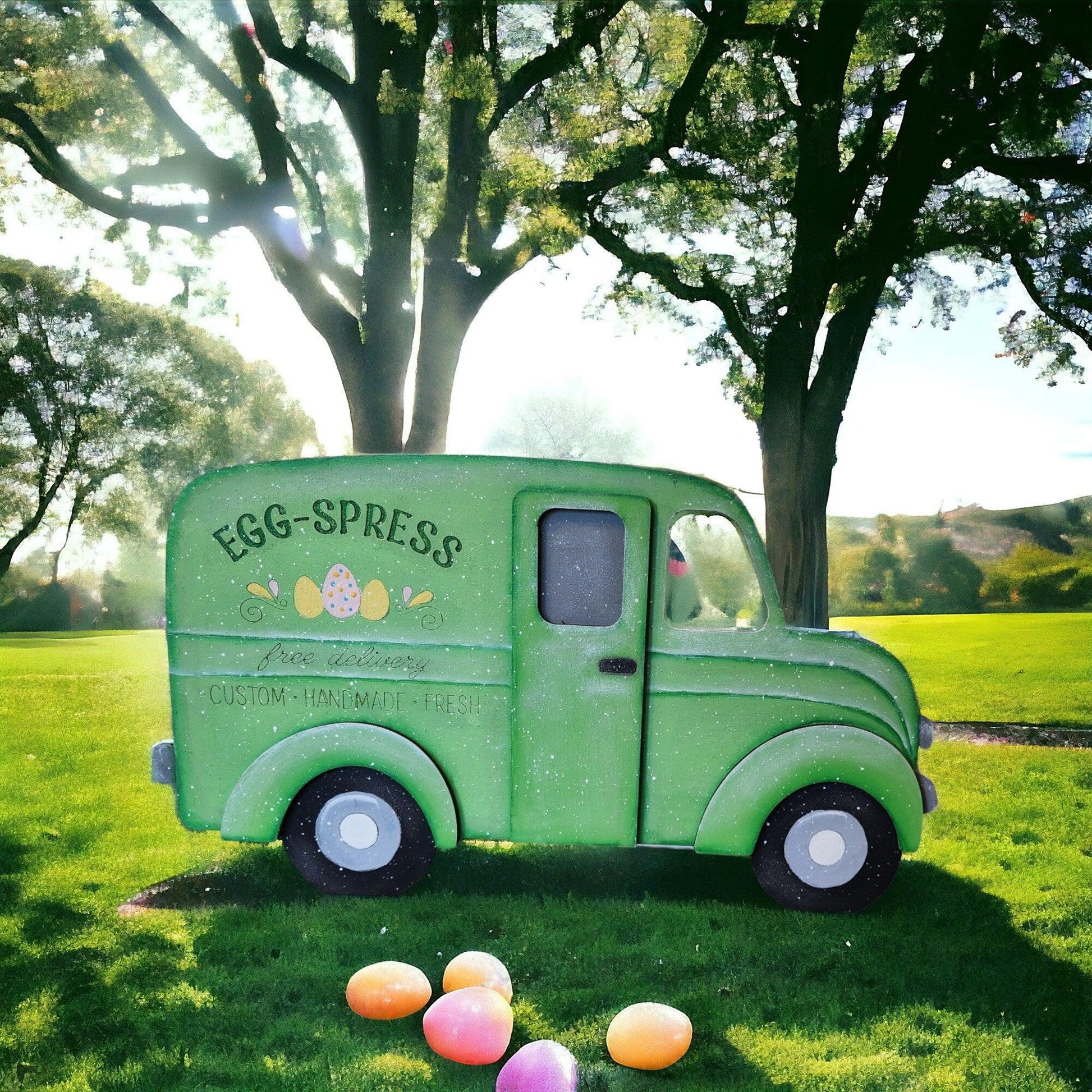 Egg-Spress Easter Delivery Van Truck Shelf Sitter DIY Kit - RusticFarmhouseDecor