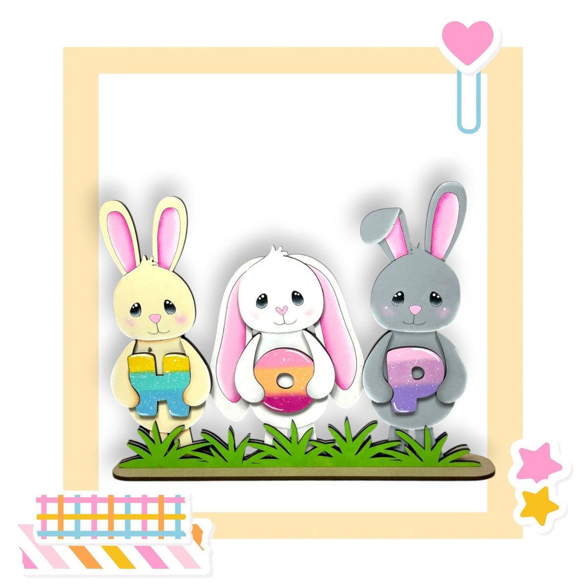 a picture of a couple of bunnies standing next to each other