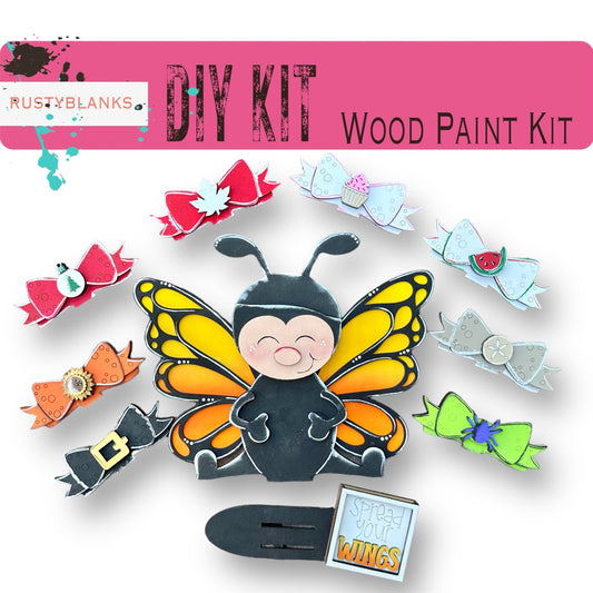 a paper craft kit with a picture of a butterfly