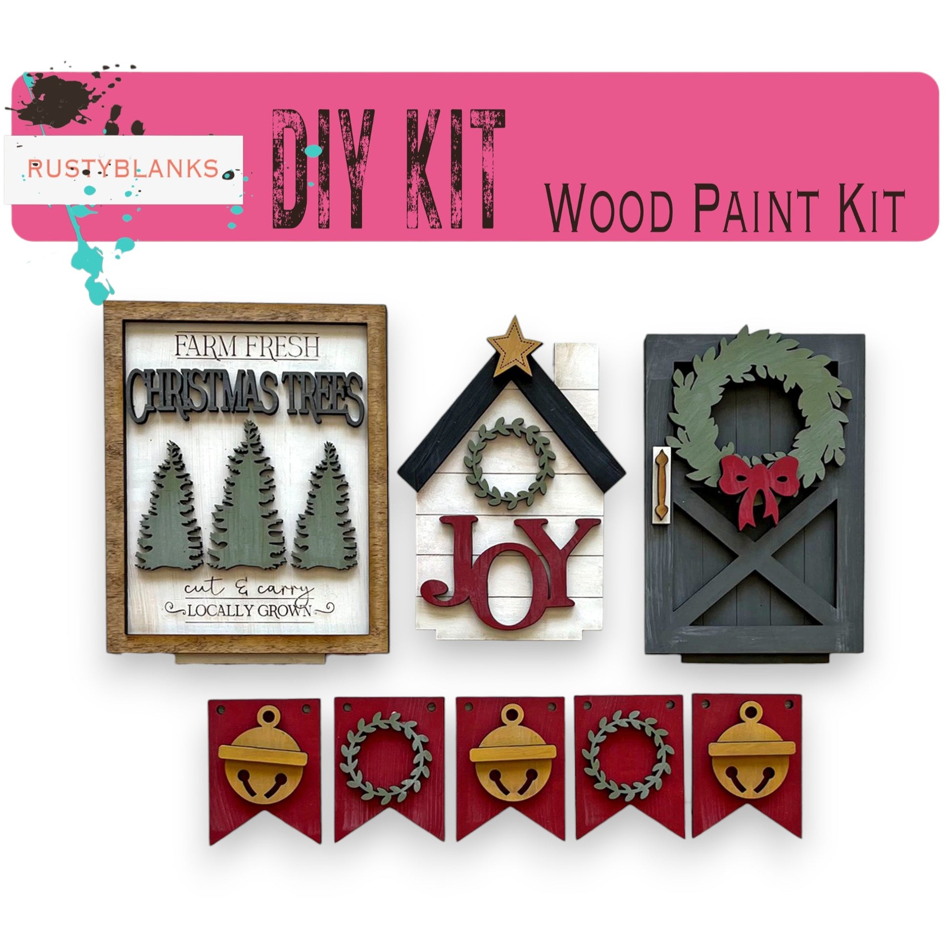 a picture of a wood paint kit for christmas