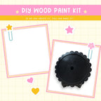 a picture of a wooden paint kit on a table