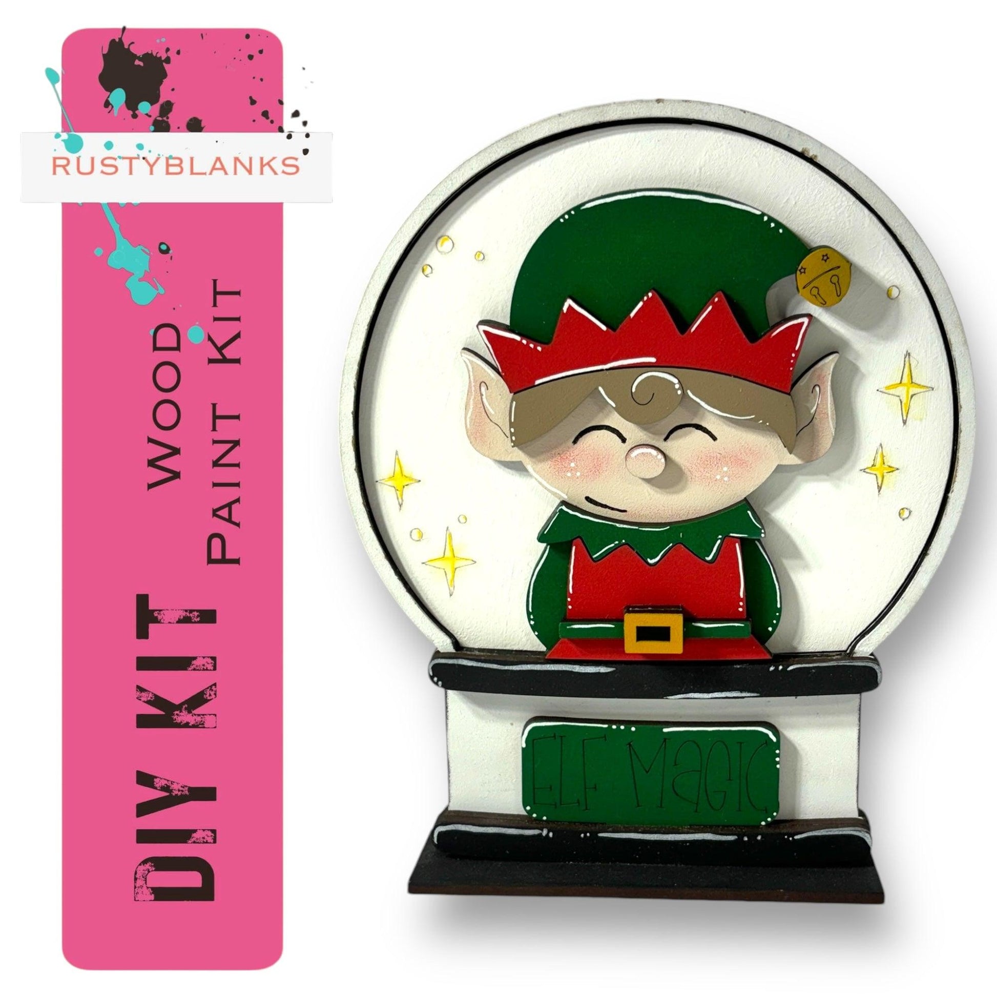 a christmas ornament with a picture of a elf on it