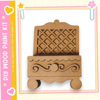 a wooden craft kit, specifically a DIY paint kit, designed for creating wooden furniture or decorative items.