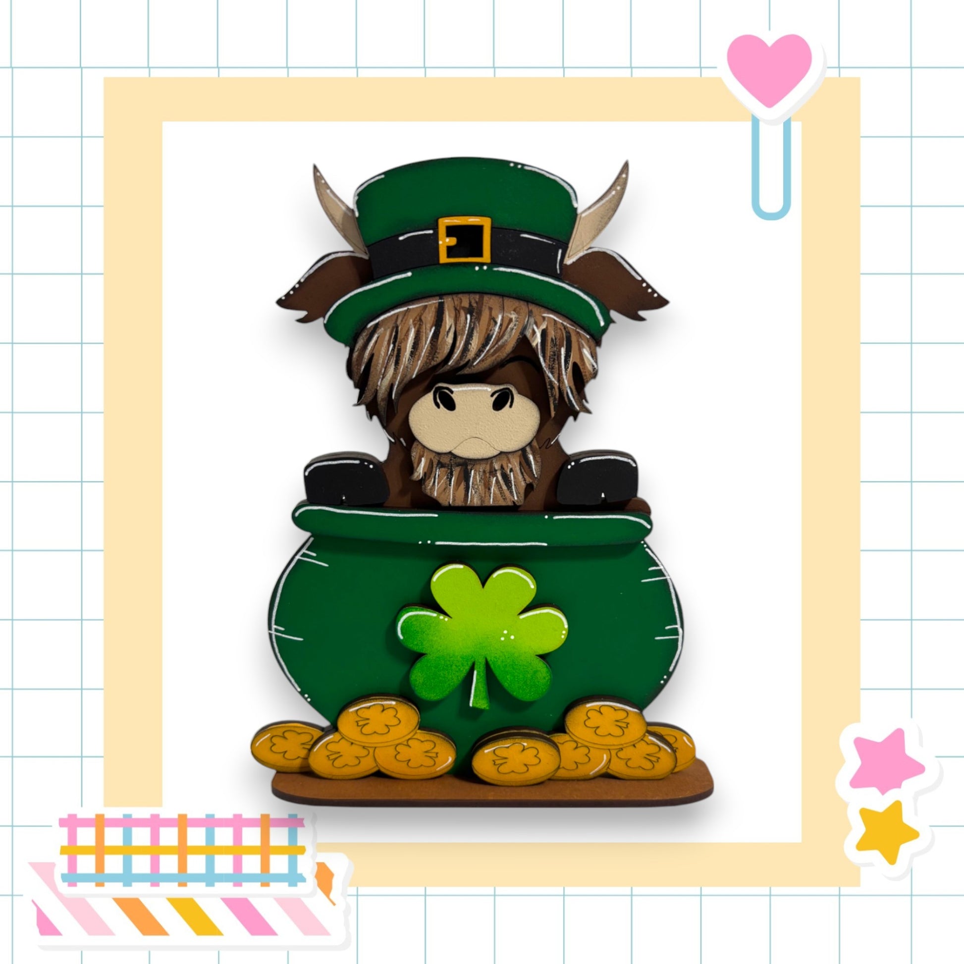 a st patrick's day card with a lepreite