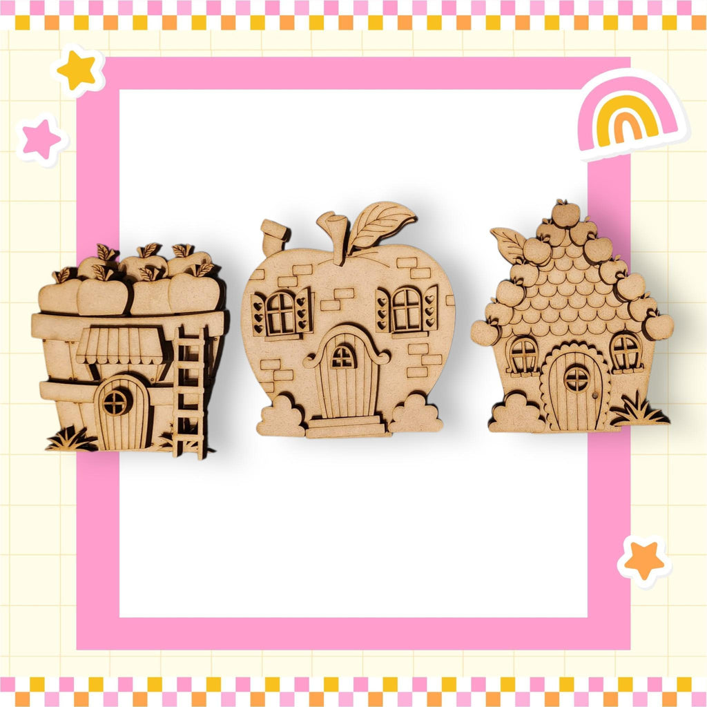 a picture of some wooden toys on a table