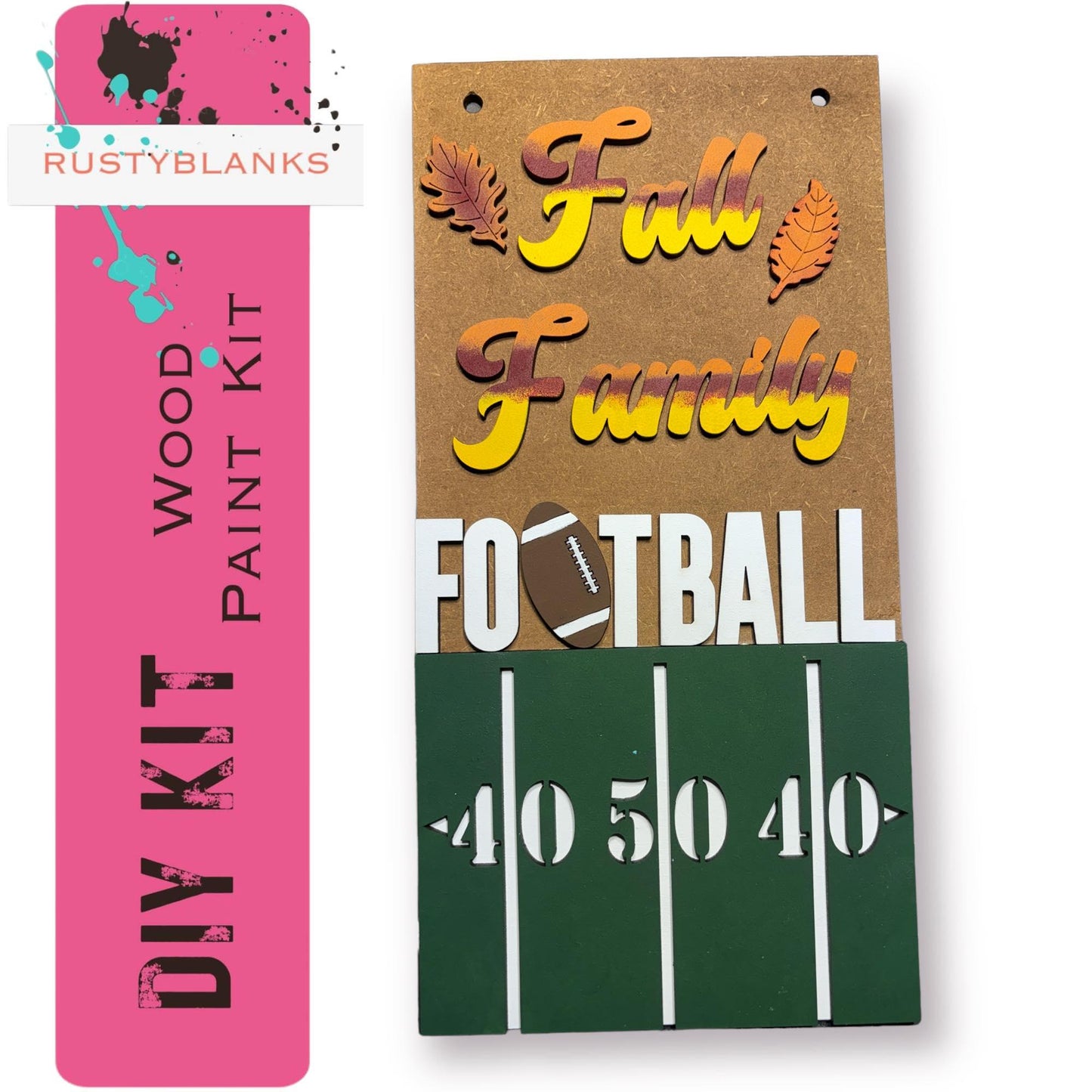 Fall Family Football Insert for Mini Interchangeable Posts - RusticFarmhouseDecor