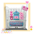 a valentine's day card with an old fashioned machine