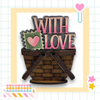 a picture of a basket with a picture of a heart