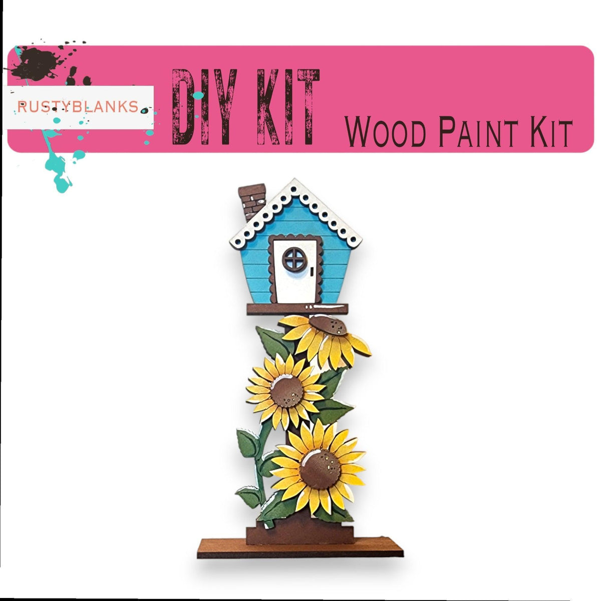 a picture of a clock with sunflowers on it
