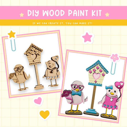 a couple of pictures of a bird and a birdhouse