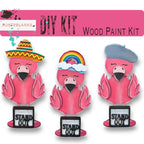 Flamingo with 12 Interchangeable Seasonal Hats, Insert and tile holder, Season DIY Decor - RusticFarmhouseDecor
