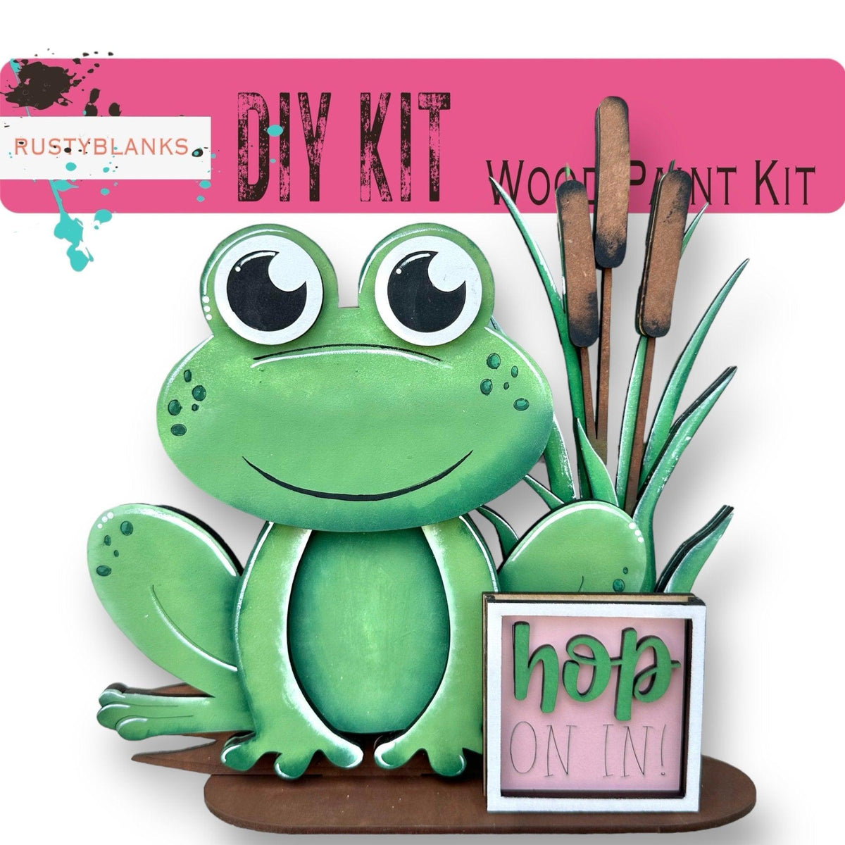 Frog with 12 Interchangeable Seasonal Hats, Insert and tile holder, Season DIY Decor - RusticFarmhouseDecor