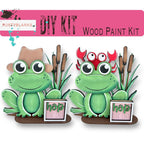 Frog with 12 Interchangeable Seasonal Hats, Insert and tile holder, Season DIY Decor - RusticFarmhouseDecor