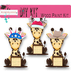 Giraffe Interchangeable Animal with 13 Interchangeable Seasonal Hats, Insert and tile holder, Season DIY Decor - RusticFarmhouseDecor