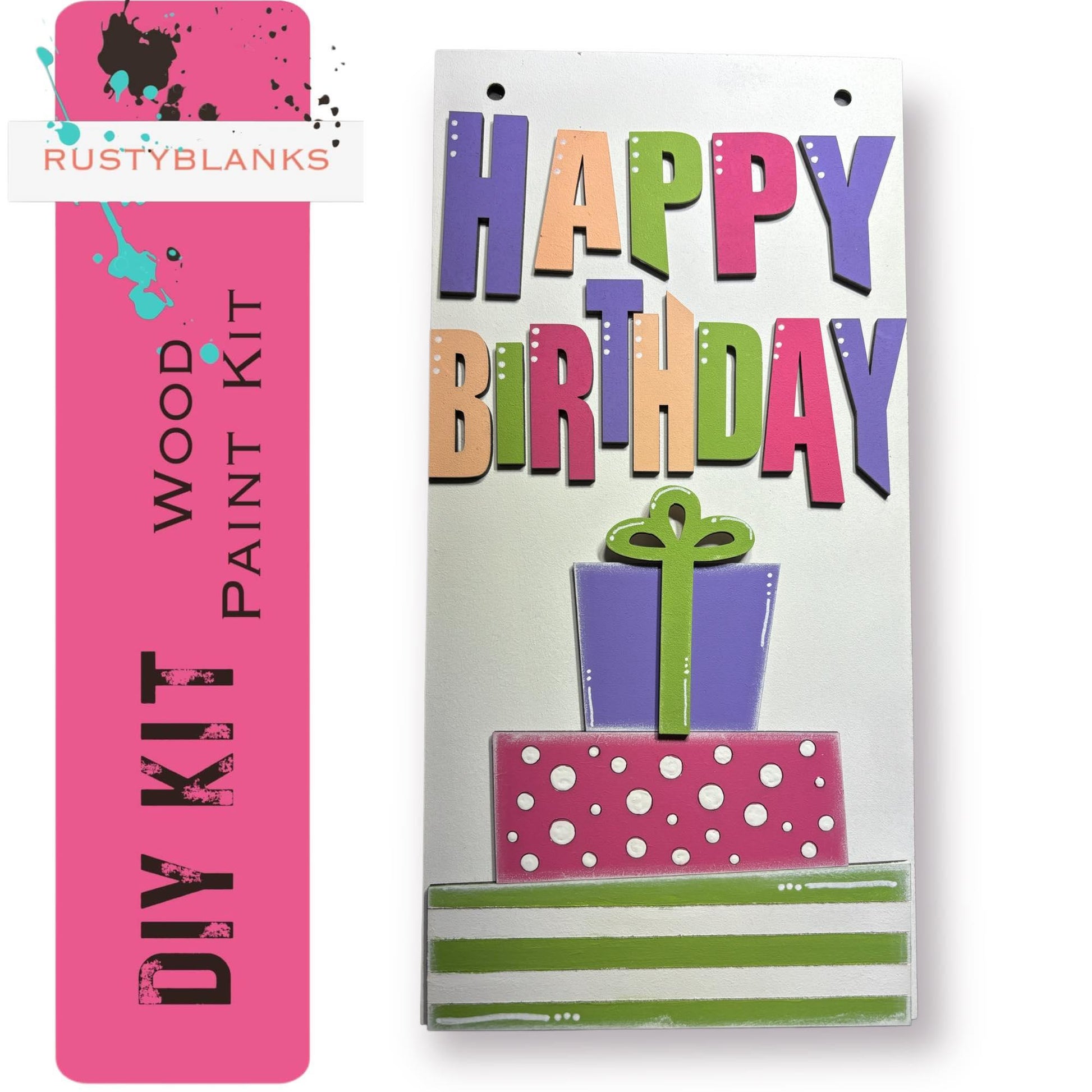 Happy Birthday Insert for Mini Interchangeable Posts - RusticFarmhouseDecor