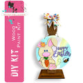 Happy Easter Bunny DIY Door Hanger - Wood Blanks for Crafting - RusticFarmhouseDecor