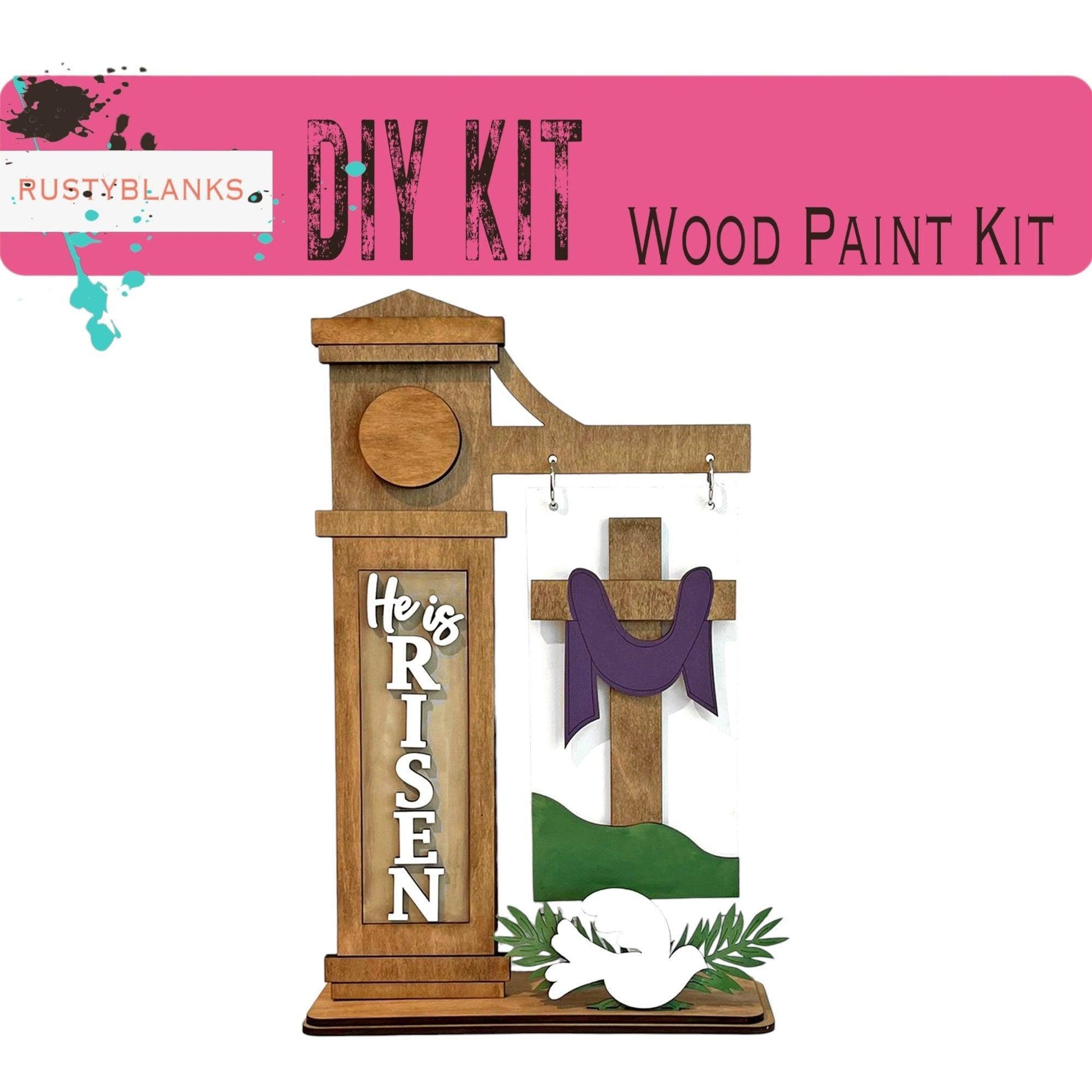 He is Risen Insert for Mini Interchangeable Posts - RusticFarmhouseDecor