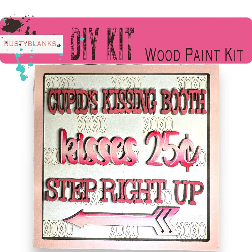 Hello Cupid Valentine Insert for our Interchangeable Window or House DIY Kit - RusticFarmhouseDecor
