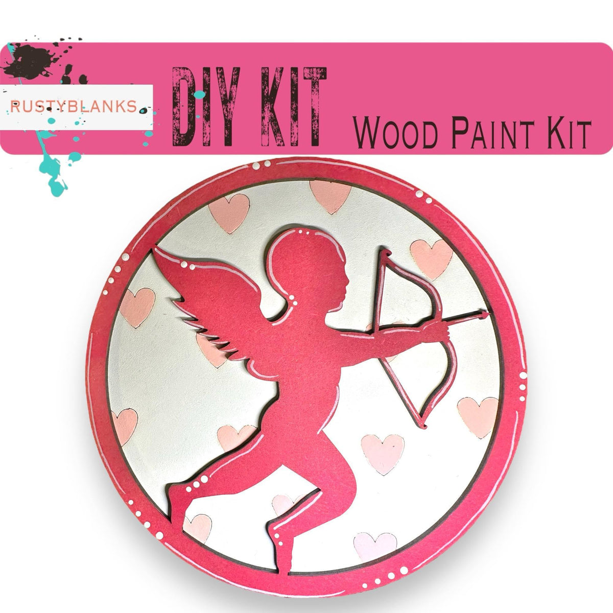Hello Cupid Valentine Insert for our Interchangeable Window or House DIY Kit - RusticFarmhouseDecor