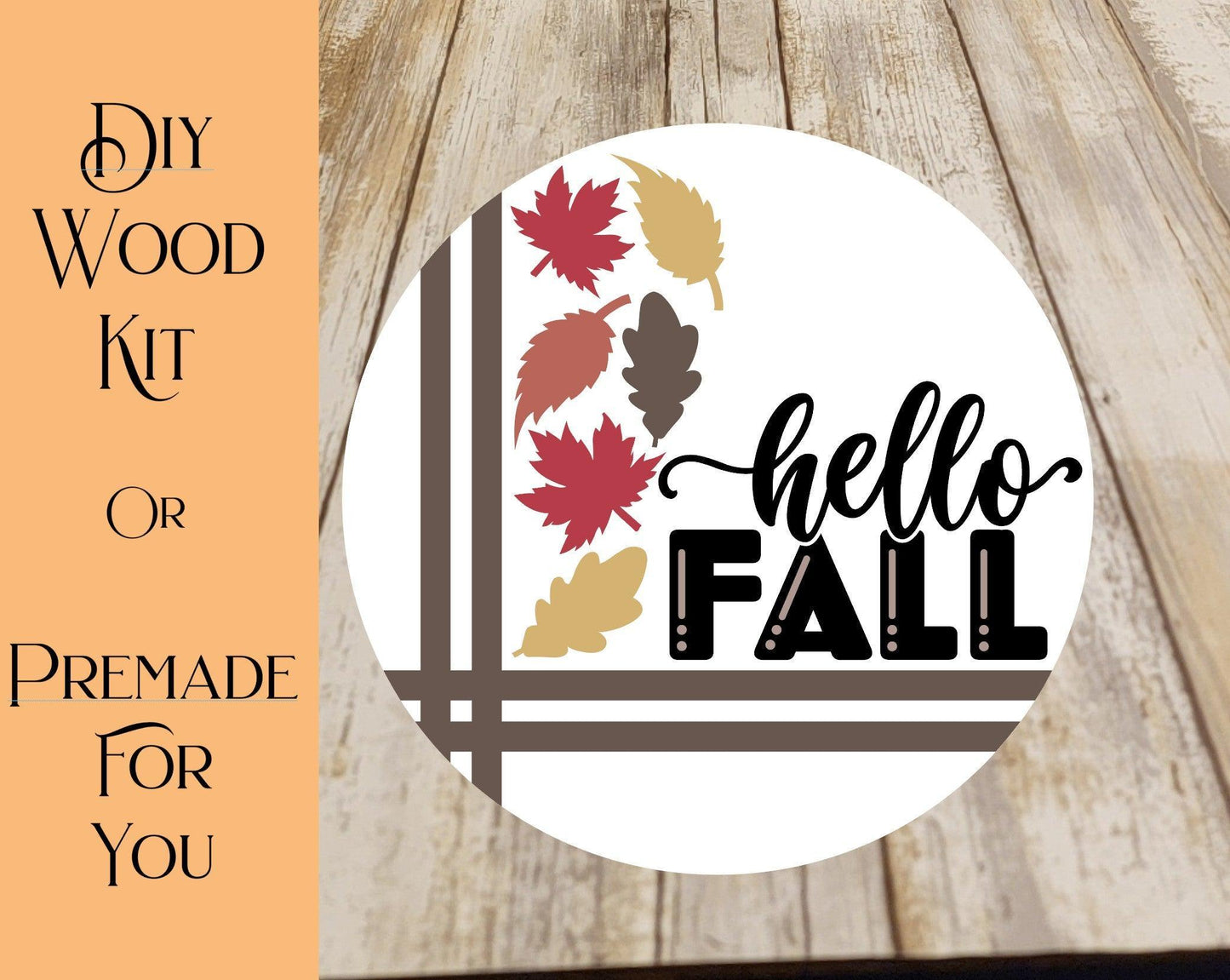 Hello Fall Door Hanger - RusticFarmhouseDecor