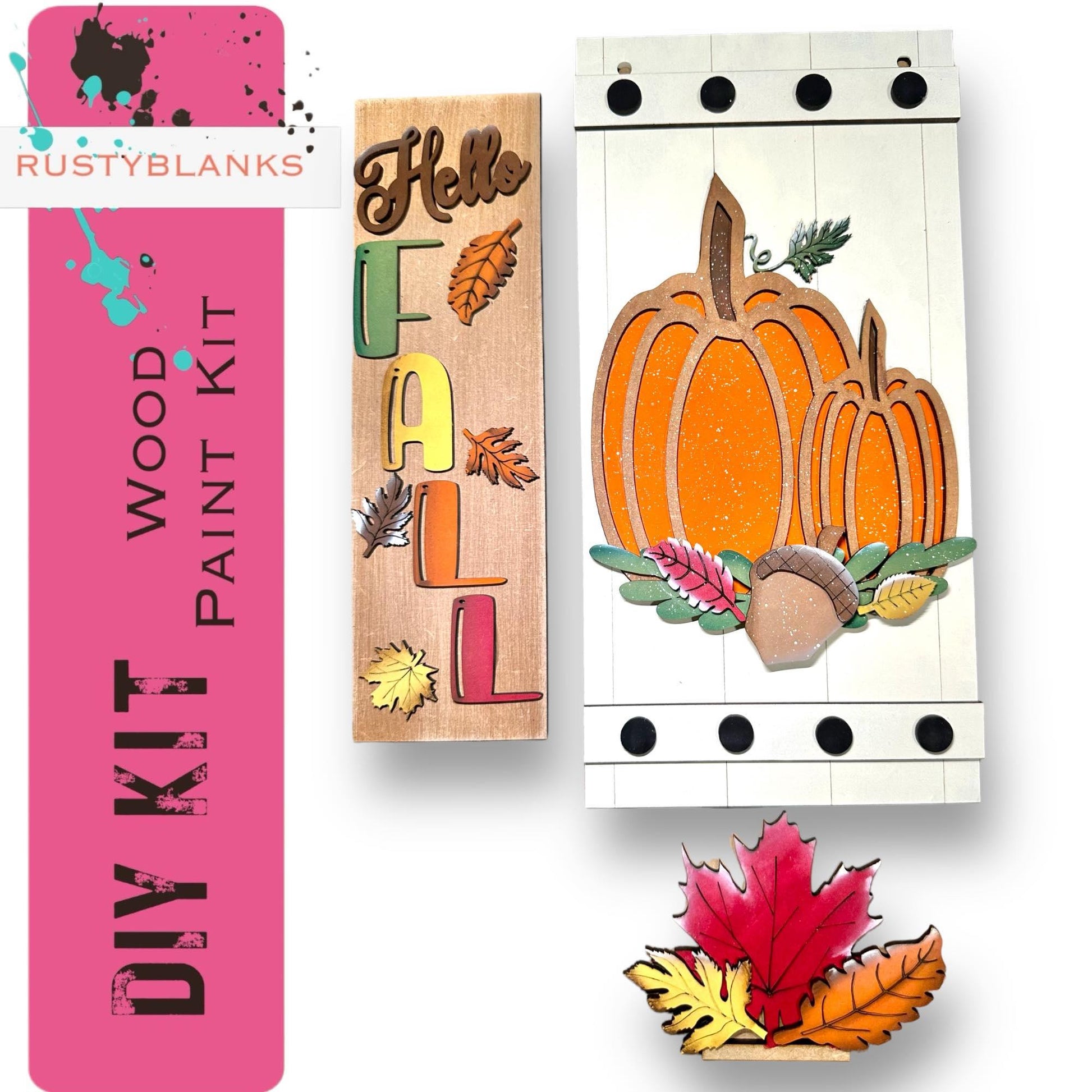 Hello Fall Insert for Mini Interchangeable Posts - RusticFarmhouseDecor