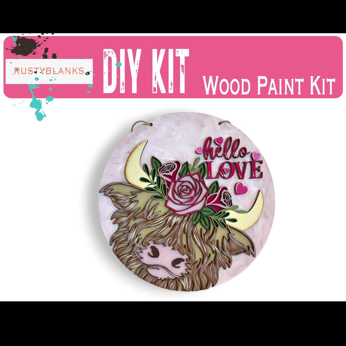 Hello Love Valentine Door Hanger DIY - RusticFarmhouseDecor