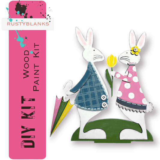 Hello Spring Bunnies Sign and Insert for our Interchangeable Fence - RusticFarmhouseDecor