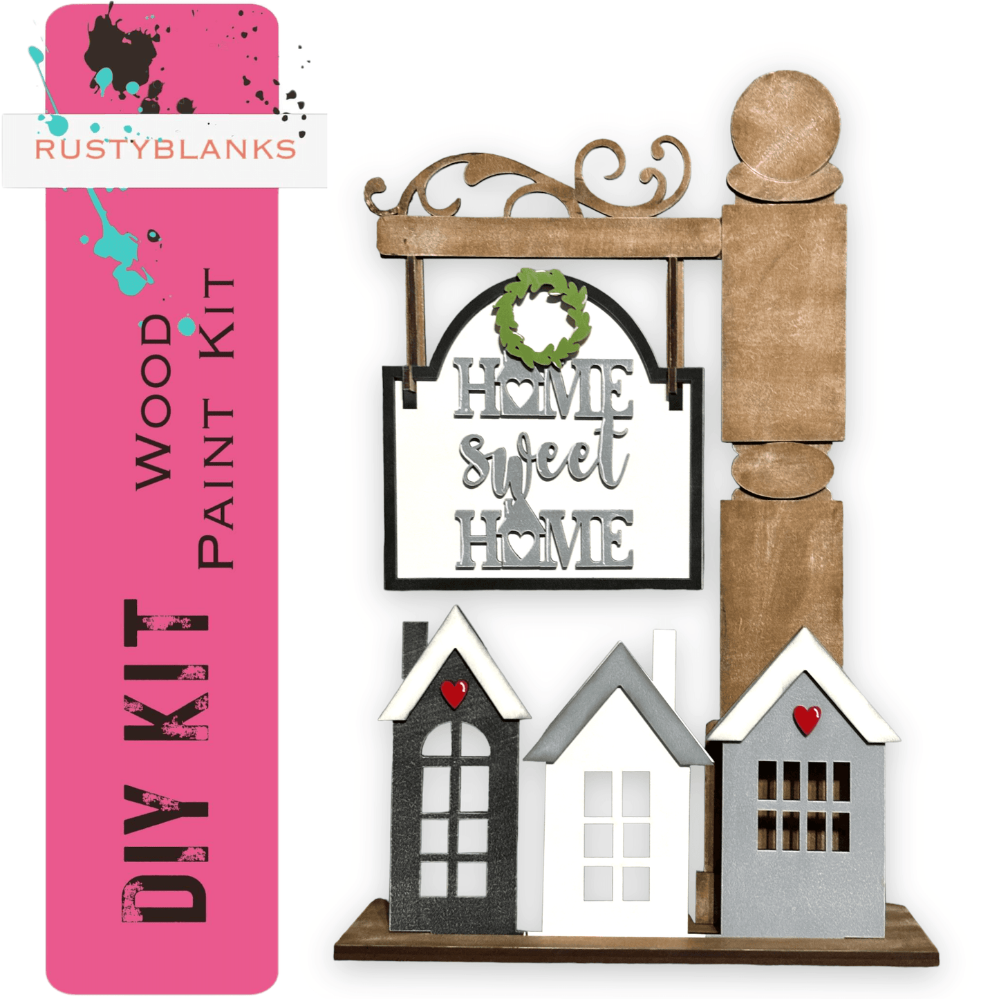 Home Sweet Home Add On Inserts for our Mini Interchangeable Post - RusticFarmhouseDecor