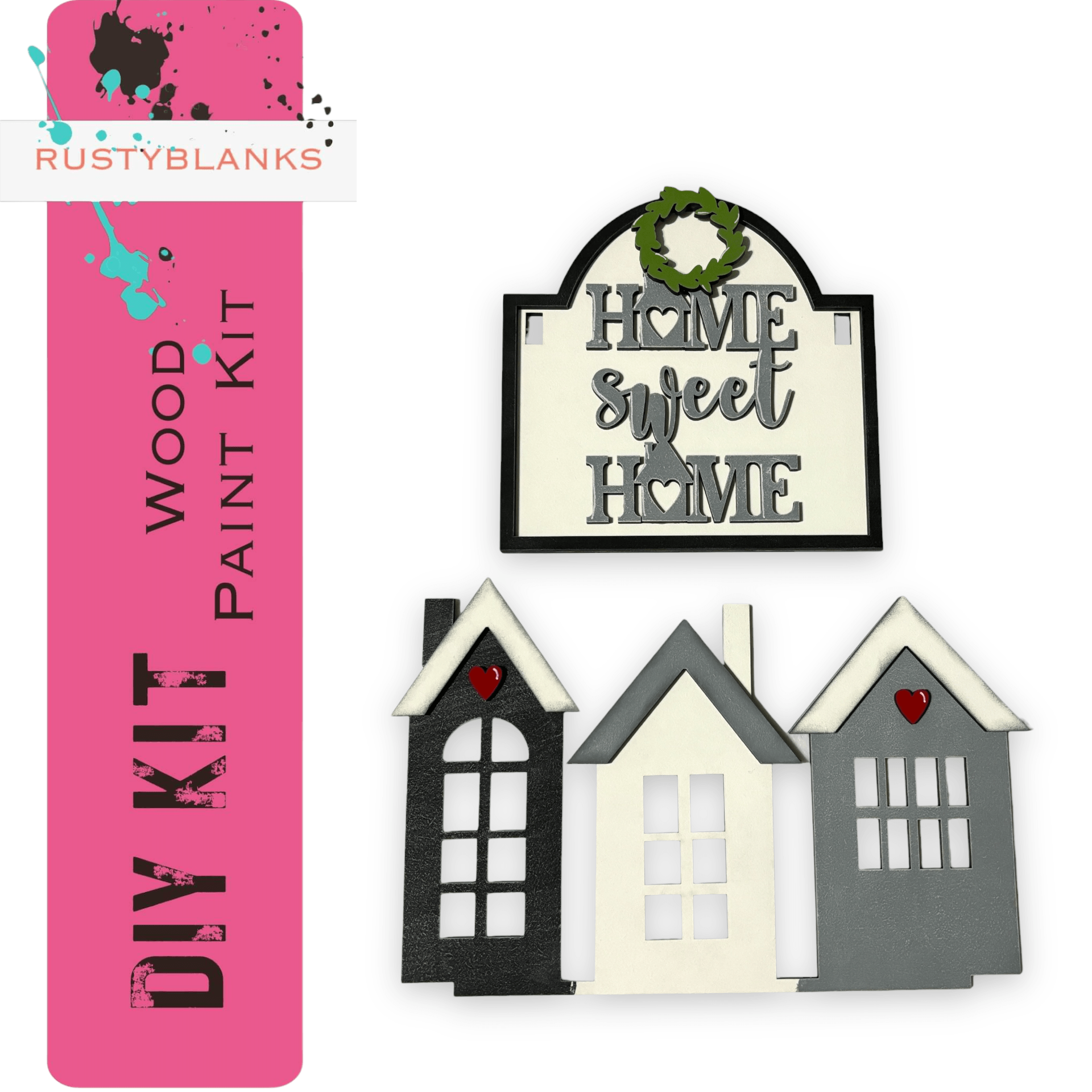 Home Sweet Home Add On Inserts for our Mini Interchangeable Post - RusticFarmhouseDecor