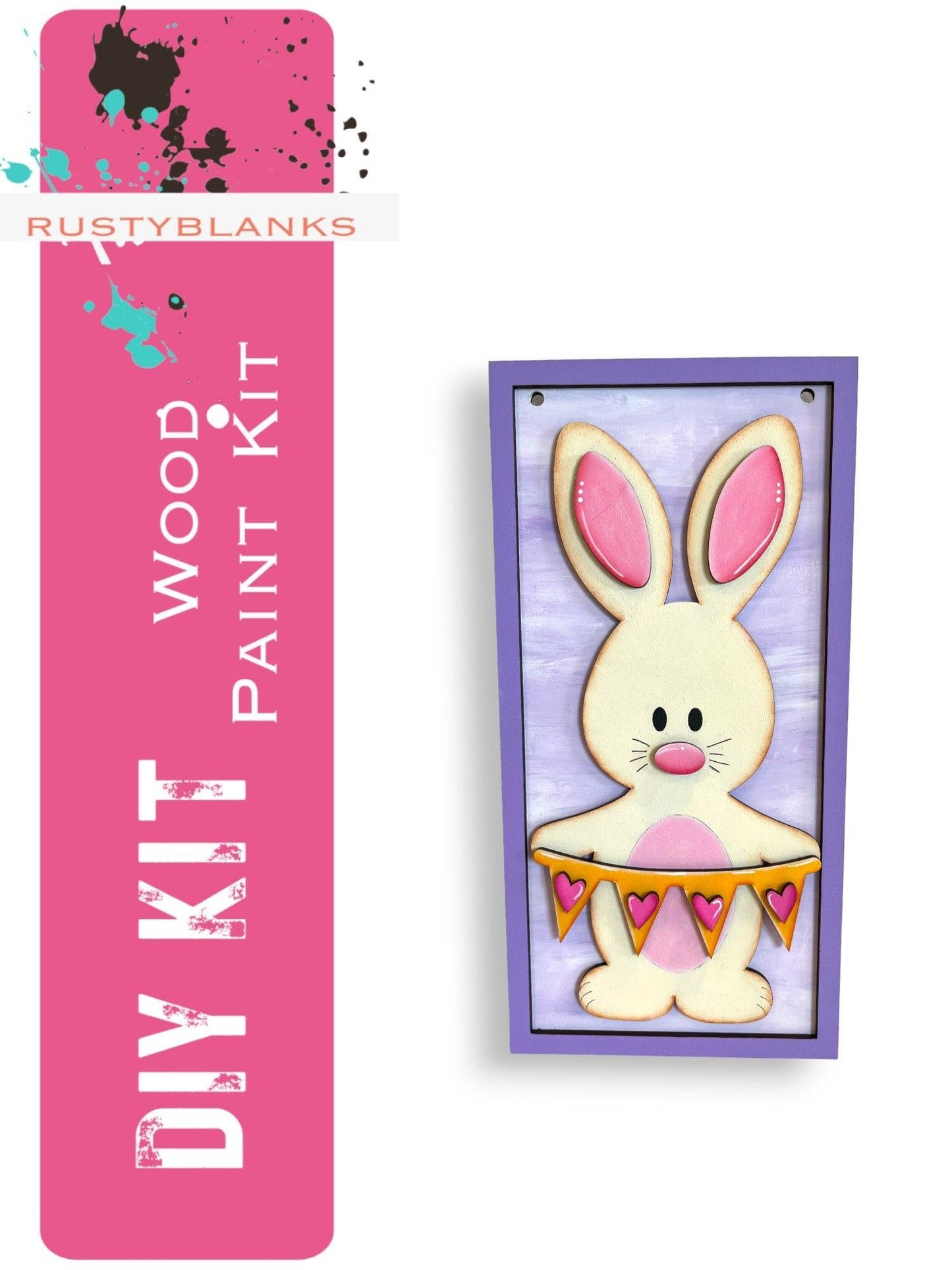 Hoppy Easter Insert for Mini Interchangeable Posts, Easter Day - RusticFarmhouseDecor