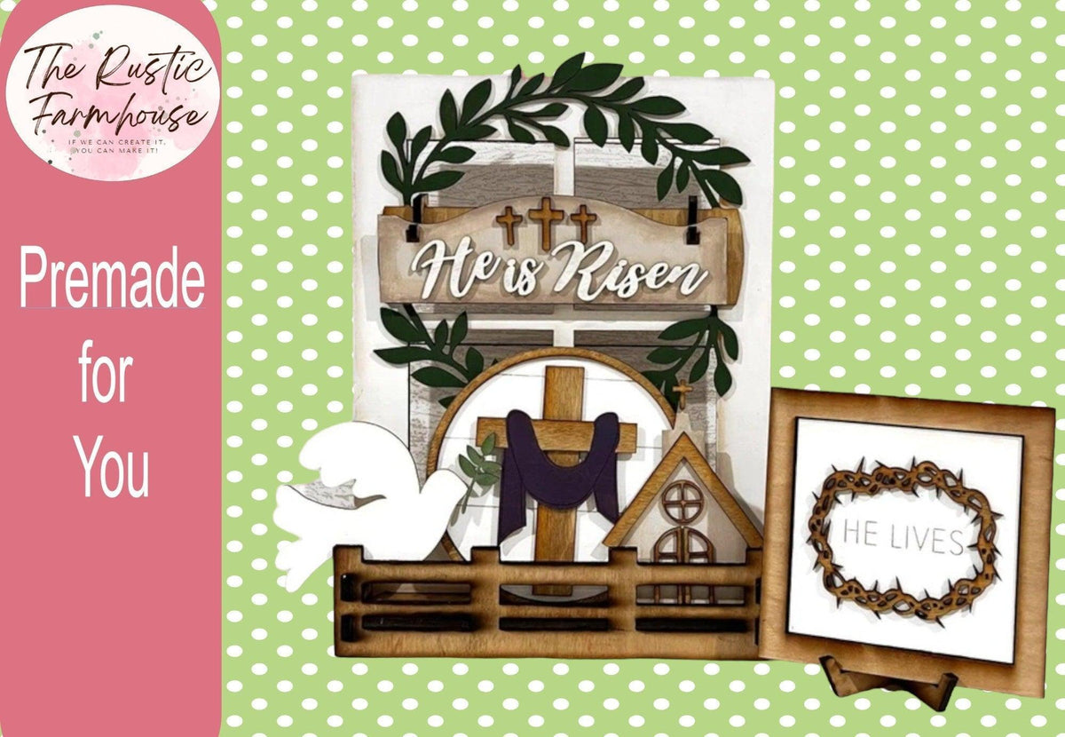 He is Risen Inserts, Easter  inserts RusticFarmhouseDecor
