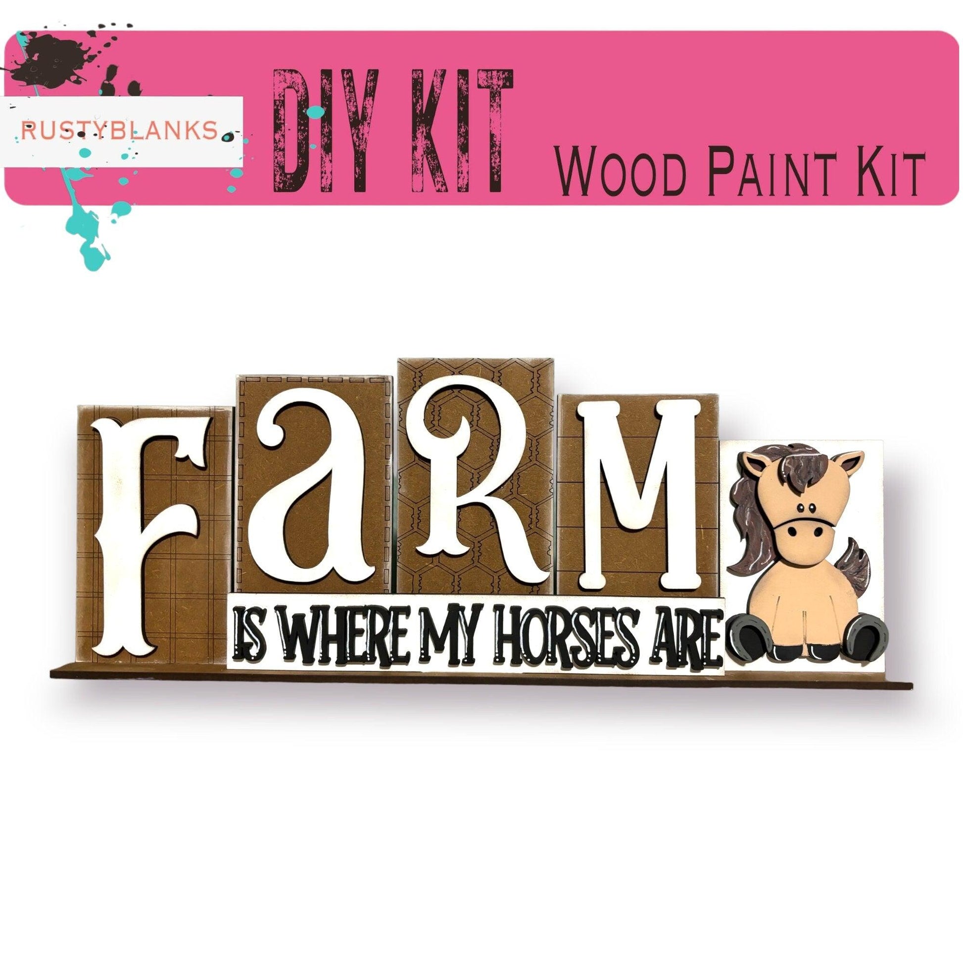 a wooden sign that says farm is where my horses are