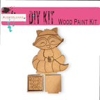 a wooden craft kit with a picture of a raccoon