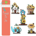 Standing Sunflower Cottage Houses Shelf Sitters Painted RusticFarmhouseDecor