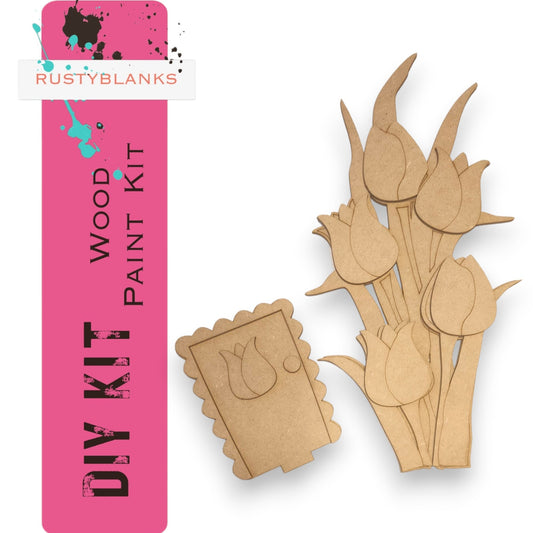 a wooden plant kit with flowers cut out of it