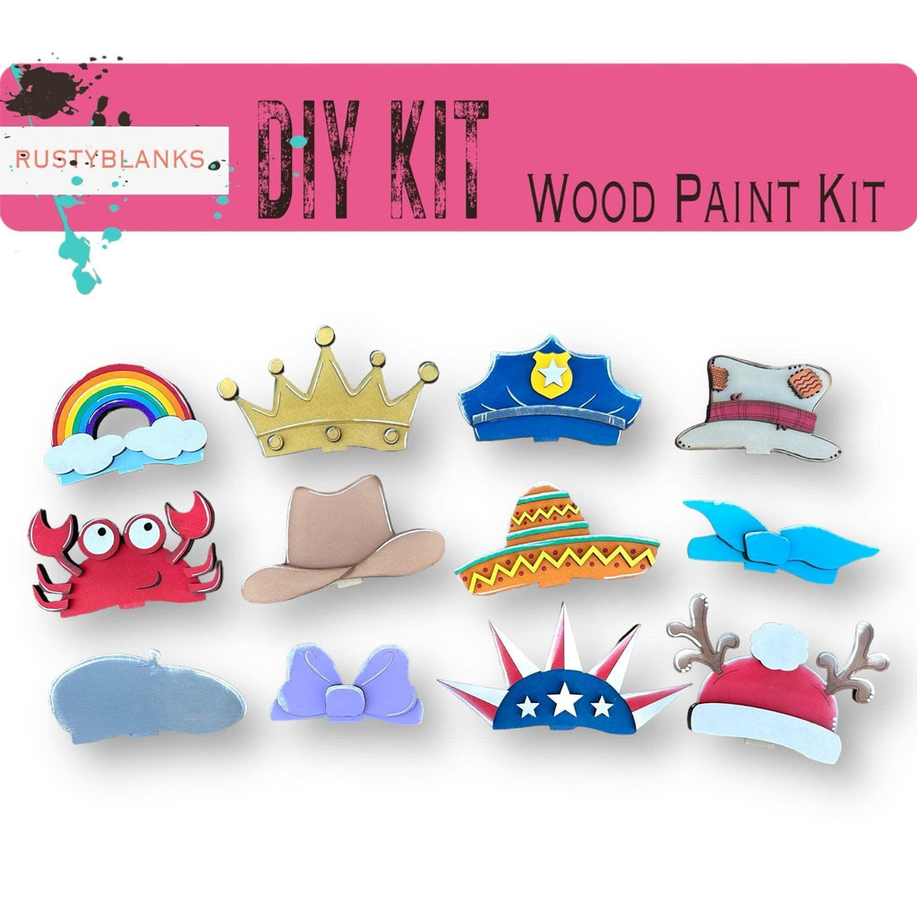 Interchangeable Animal Hats, Party Hats and Bows - RusticFarmhouseDecor