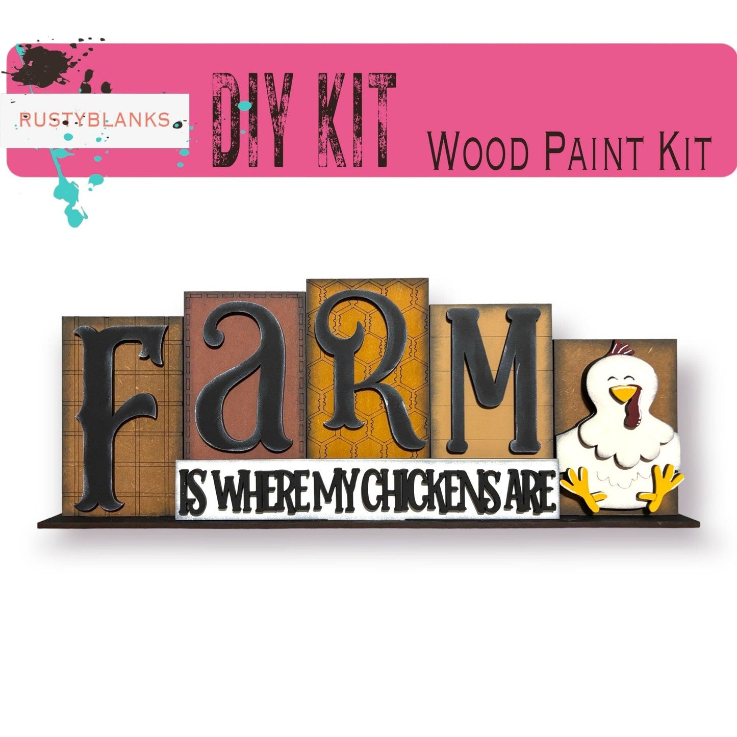 a wooden sign that says farm is when chickens are