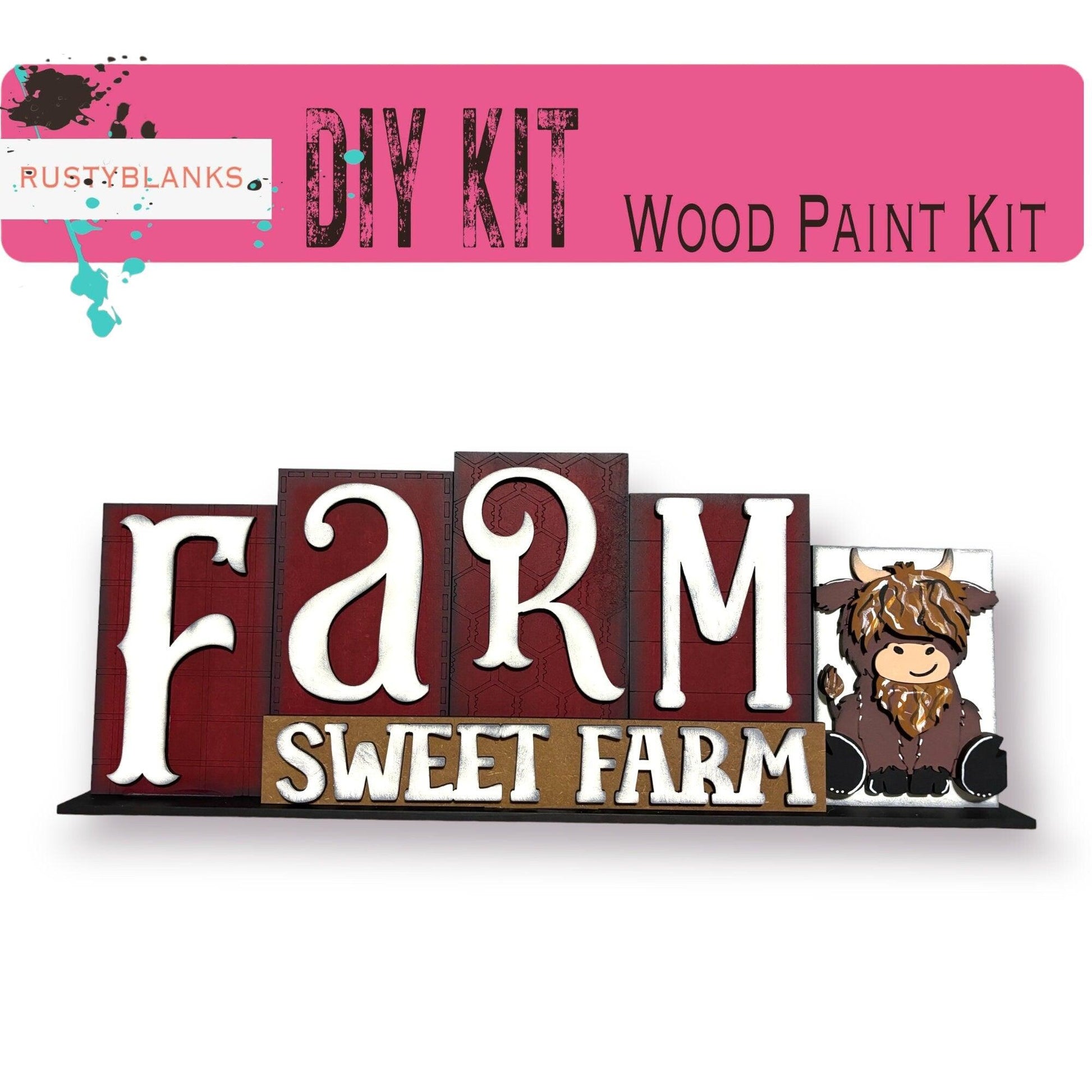 a wooden sign that says farm sweet farm