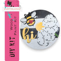 Summer Door Hanger, Hi Bumble Bee Door Sign Craft Kit RusticFarmhouseDecor