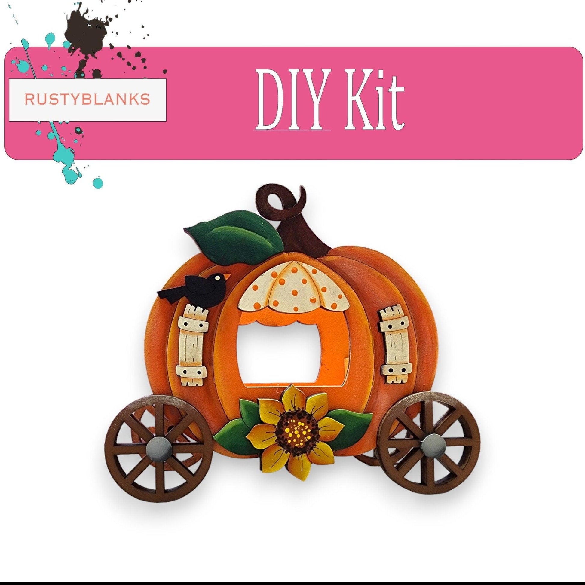 a picture of a pumpkin shaped craft kit