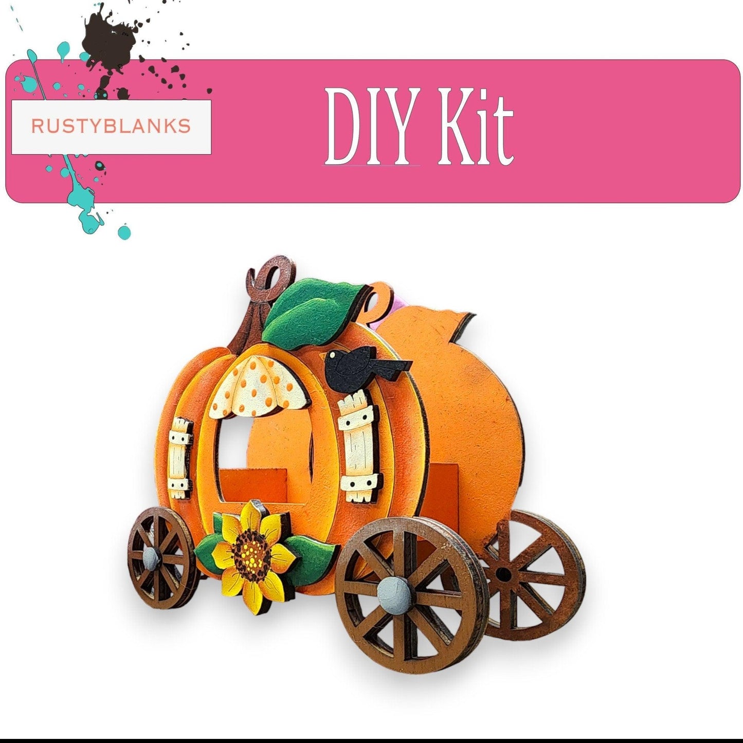 a picture of a pumpkin shaped craft kit