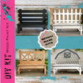 a series of photos showing different types of benches