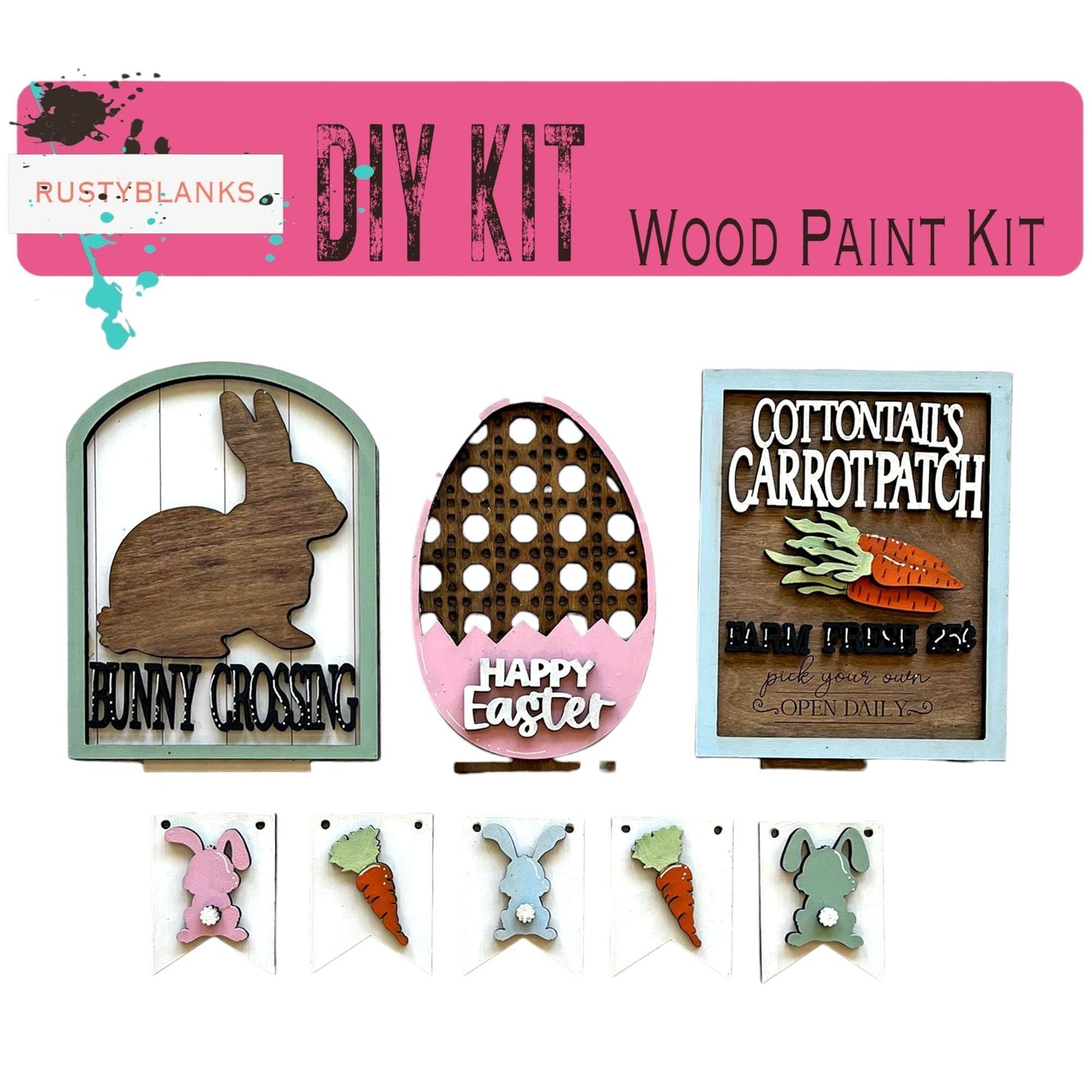 a picture of a wooden craft kit for easter